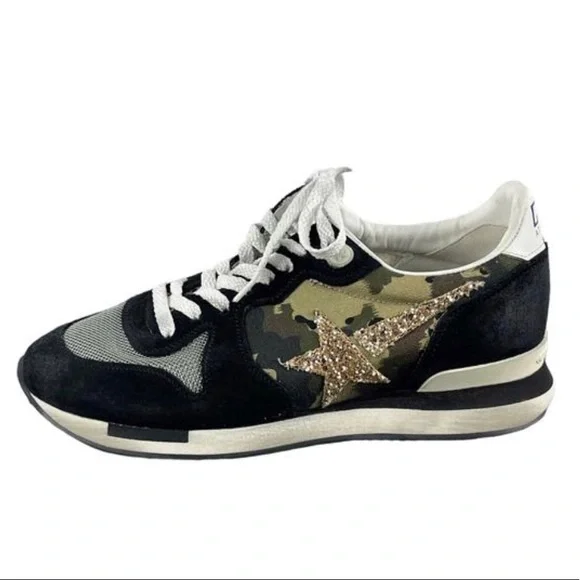 SOLD! Golden Goose camo running sneakers NIB - Picture 1 of 7